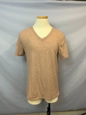 Old Navy Soft-Washed V-Neck T-Shirt Men’s L Tan/Beige Heather Short Sleeve Tee